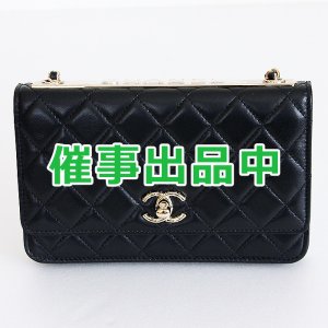 画像: シャネル　チェーンウォレット A80982 ブラック／GP金具