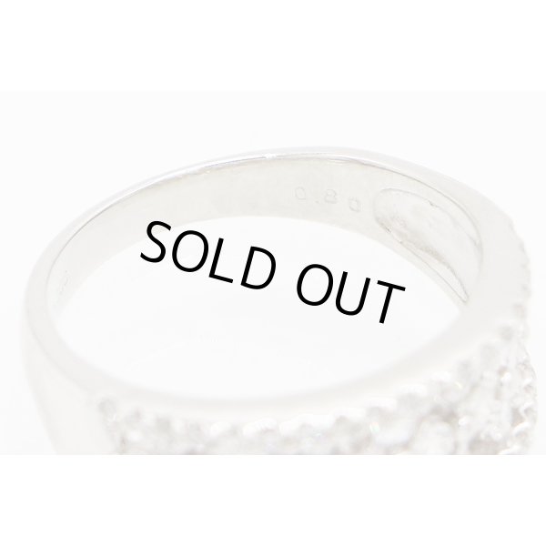 PT900 ダイアイリリング 0.80ct 6.10g　刻印