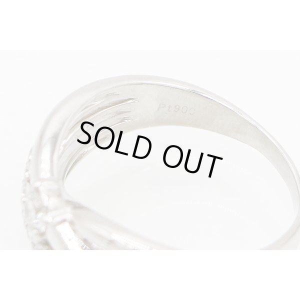 PT900 ダイアイリリング 0.136ct 0.14ct 6.30g　刻印