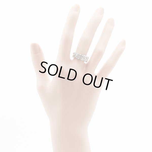 PT900/K18 ダイアイリリング 0.54ct 6.30g　装着イメージ