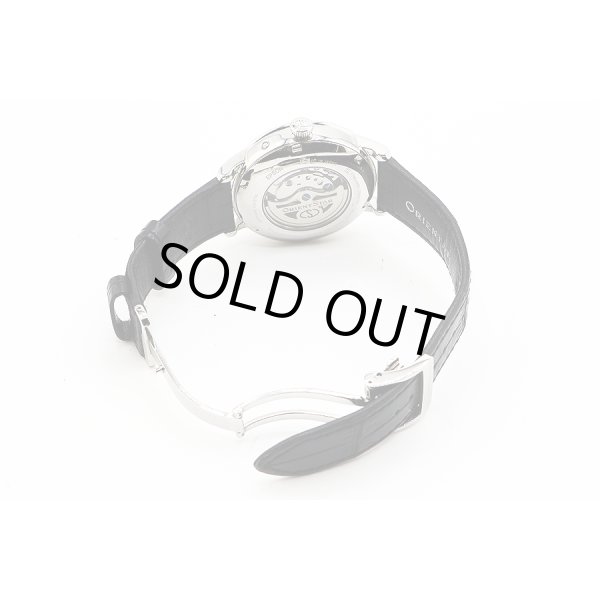 オリエントスター　ＲＫ－ＡＹ０１０２　銀文字盤　メカニカルムーンフェイス　革ベルト