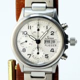 画像: ジン　３５６ＳＡ　フリーガーIII　クロノグラフ　銀文字盤