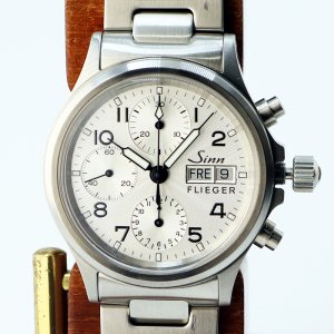 画像: ジン　３５６ＳＡ　フリーガーIII　クロノグラフ　銀文字盤