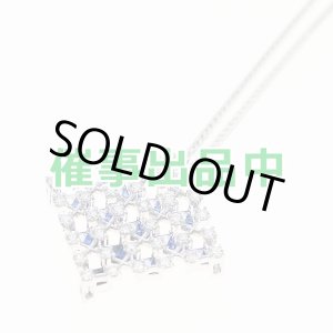 画像: ミキモト　K18WG サファイアダイアイリペンダントネックレス 1.70ct 0.87ct 6.90g