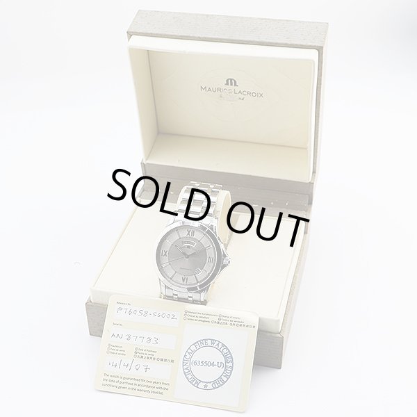 モーリス・ラクロア　ポントス　デイデイト　ＰＴ６０５８　銀文字盤　箱・保証書