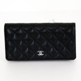 画像: シャネル　マトラッセ ニツ折長財布 A31509 ブラック／SIV金具
