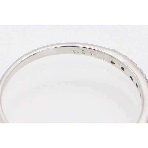K18WG ダイアイリリング 0.21ct 1.10g 刻印(2)