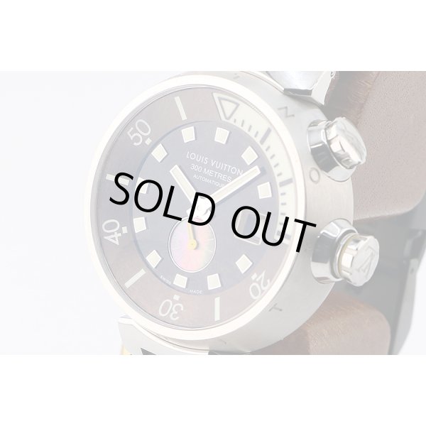 ルイヴィトン　タンブール　ダイバー　Ｑ１０３１　茶文字盤　サイド拡大