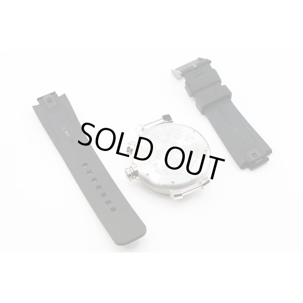 ルイヴィトン　タンブール　ダイバー　Ｑ１０３１　茶文字盤　ラバーベルト取り外し