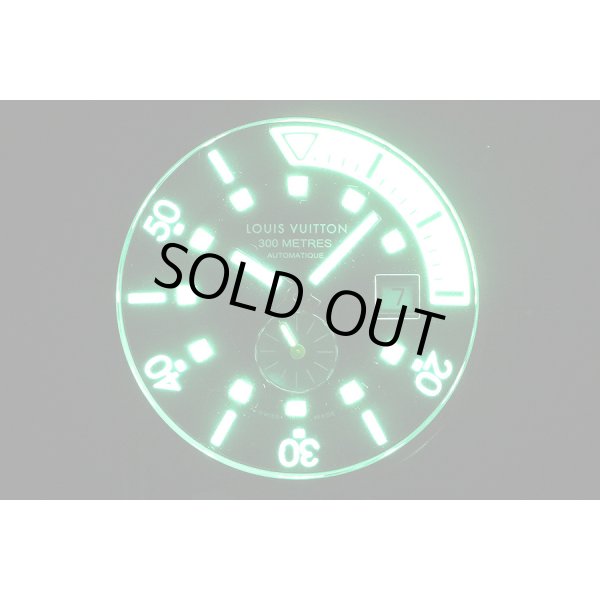 ルイヴィトン　タンブール　ダイバー　Ｑ１０３１　茶文字盤　ライト暗闇