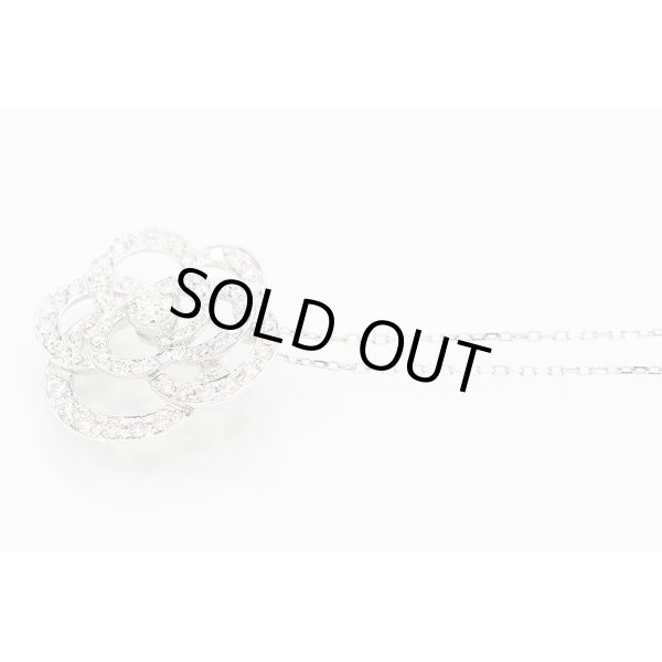 K18WG ダイアイリペンダントネックレス 0.75ct 4.30g　サイド