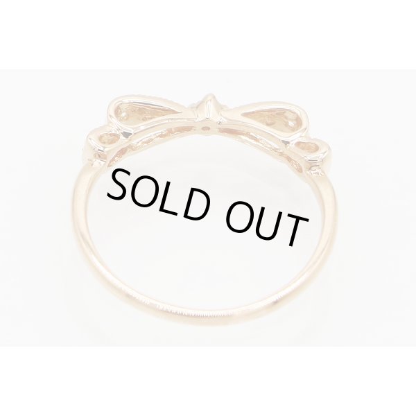 K18PG ダイアイリリング 0.10ct 1.60g　内側