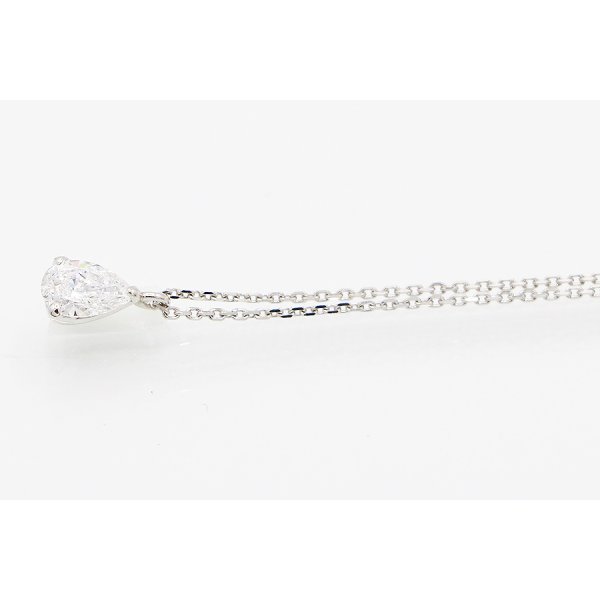 PT900/850 ダイアイリペンダントネックレス 0.410ct 2.60g　サイド