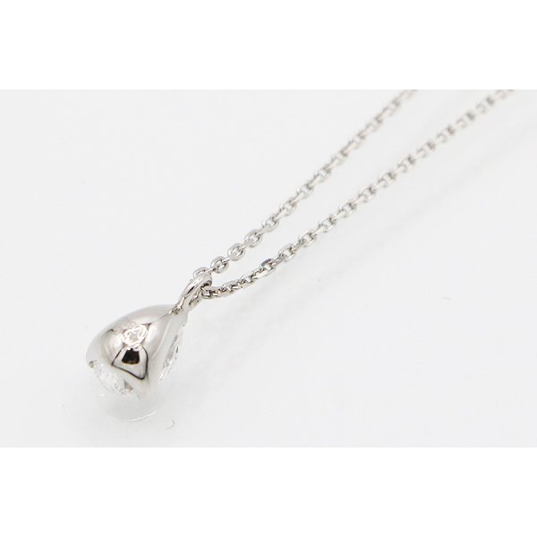 PT900/850 ダイアイリペンダントネックレス 0.410ct 2.60g　裏面