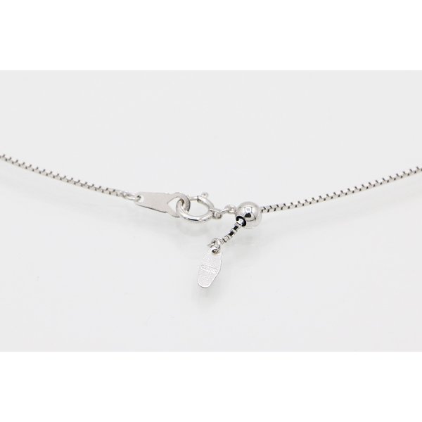 K18WG ダイアイリペンダントネックレス 1.01ct 8.80g　留め具