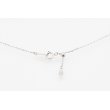 K18WG ダイアイリペンダントネックレス 0.75ct 4.30g　留め具
