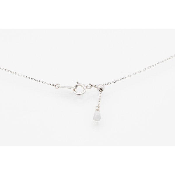 K18WG ダイアイリペンダントネックレス 0.75ct 4.30g　留め具