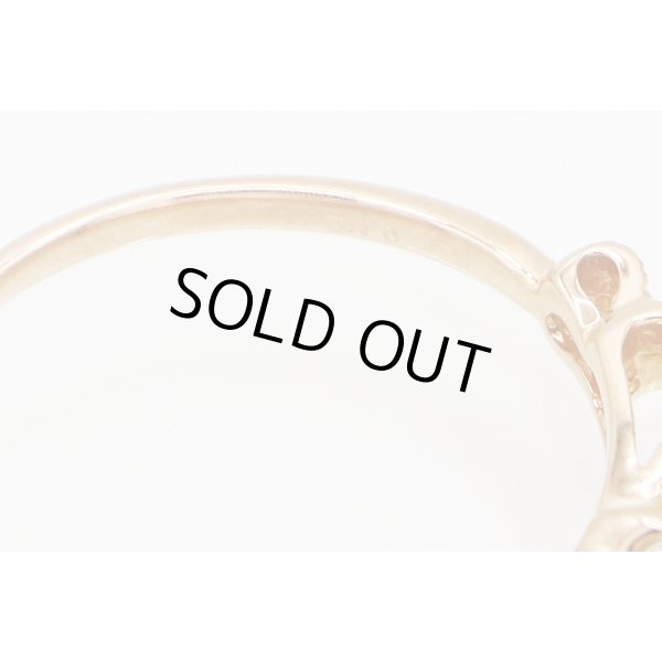 K18PG ダイアイリリング 0.10ct 1.60g　刻印(2)