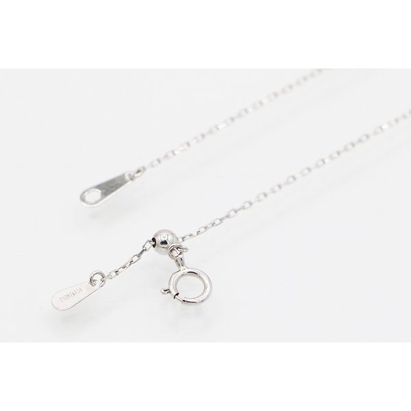 K18WG ダイアイリペンダントネックレス 0.75ct 4.30g　留め具外したイメージ