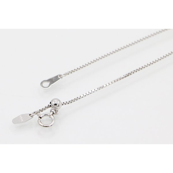 K18WG ダイアイリペンダントネックレス 1.01ct 8.80g　留め具外したイメージ