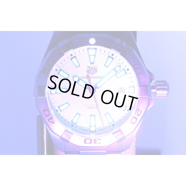 タグホイヤー　アクアレーサー　ＷＢＤ１１１１　白文字盤　ライト