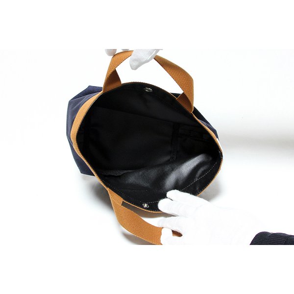 エルベシャプリエ　コーデュラ舟型トートS 701CB ネイビー／ヴィゴーニュ／ブランタグ　中身