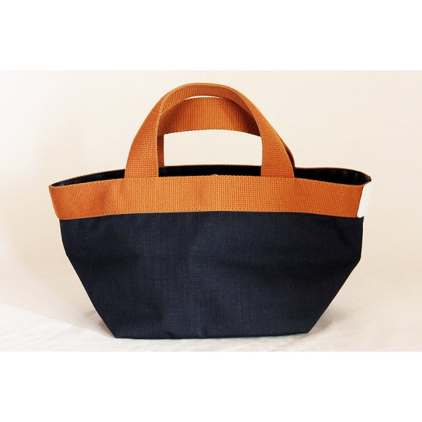 エルベシャプリエ　コーデュラ舟型トートS 701CB ネイビー／ヴィゴーニュ／ブランタグ　裏面