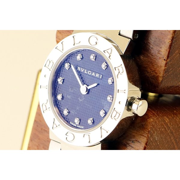 ブルガリ　ブルガリブルガリ　ＢＢ２３Ｓ　黒文字盤　１２Ｐ　サイド拡大