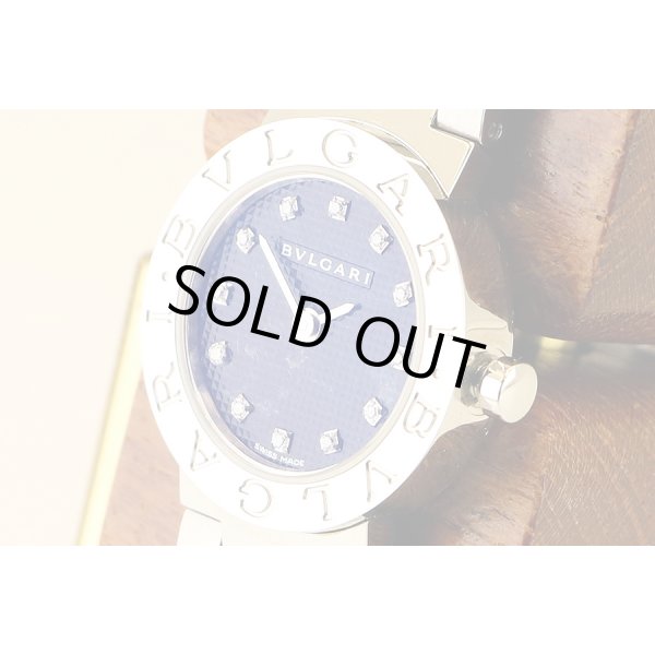 ブルガリ　ブルガリブルガリ　ＢＢ２３Ｓ　黒文字盤　１２Ｐ　サイド拡大