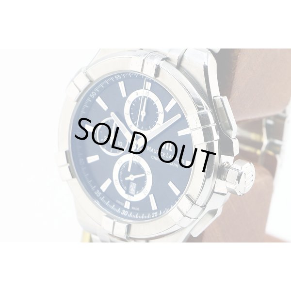 モーリス・ラクロア　アイコン　クロノグラフ　黒文字盤　サイド拡大