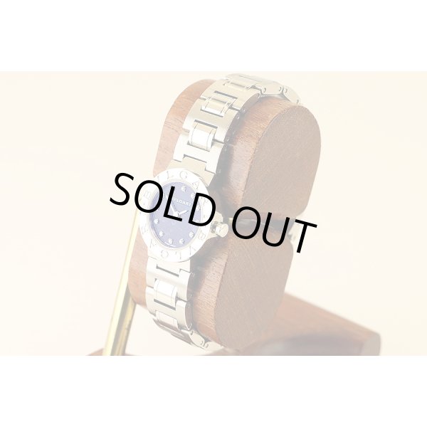 ブルガリ　ブルガリブルガリ　ＢＢ２３Ｓ　黒文字盤　１２Ｐ　サイド