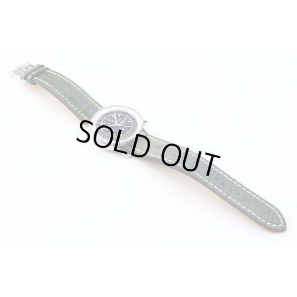 ブライトリング　ナビタイマーワールド　Ａ２４３２２　黒文字盤　革ベルト状態　表面