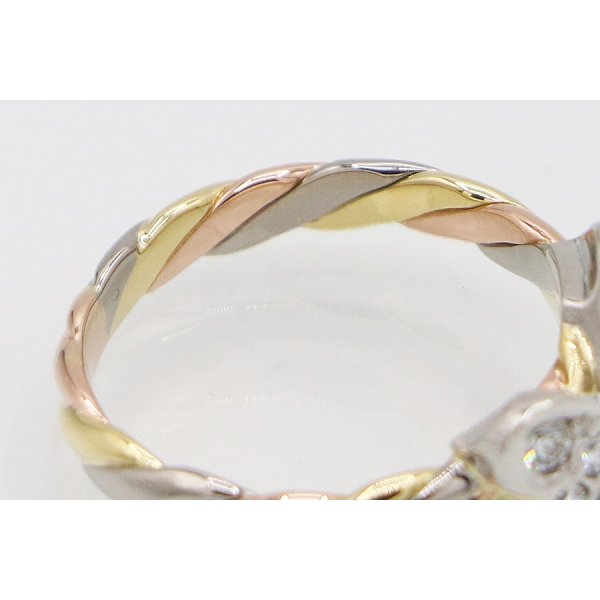 木内 賢治 　PT900/K18/PG ダイアイリリング 0.58ct 5.50g