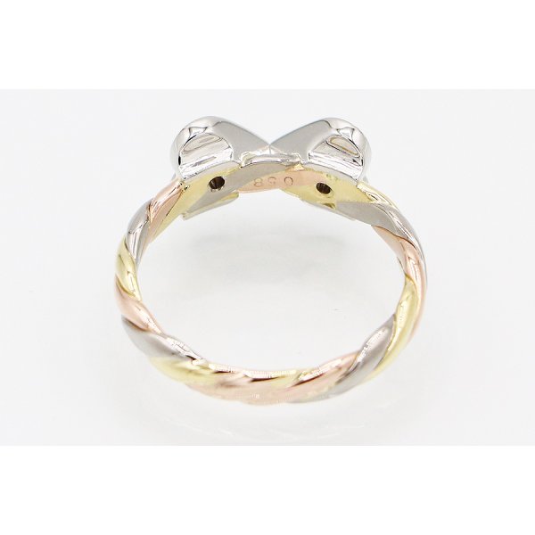 木内 賢治 　PT900/K18/PG ダイアイリリング 0.58ct 5.50g　内側