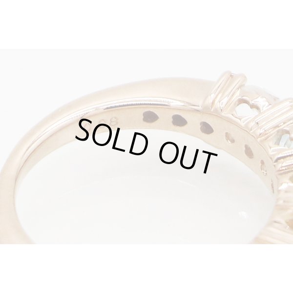 ポンテヴェキオ　K18PG マルチストーンダイアイリリング 0.08ct 4.50g　刻印(2)