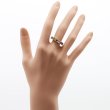 ポンテヴェキオ　K18PG マルチストーンダイアイリリング 0.08ct 4.50g　装着イメージ