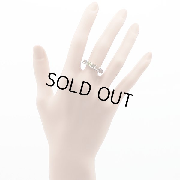 ポンテヴェキオ　K18PG マルチストーンダイアイリリング 0.08ct 4.50g　装着イメージ