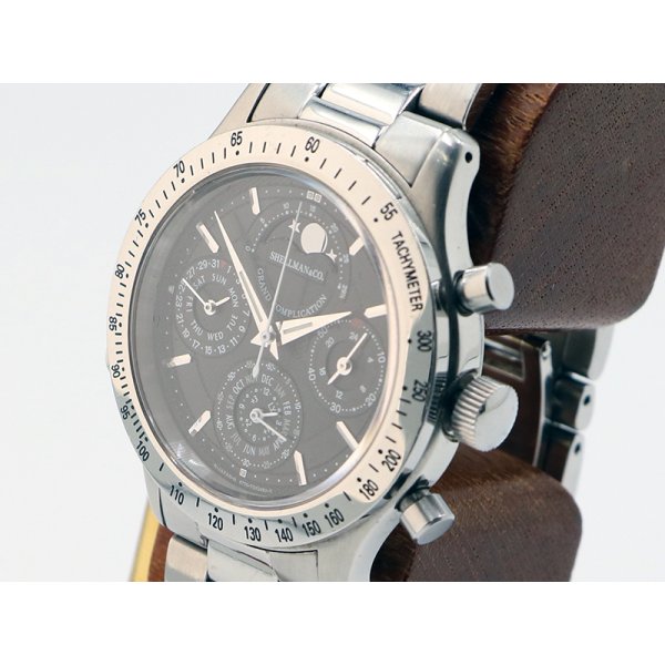 シェルマン グランドコンプリケーション　スポーツ　黒文字盤　サイド拡大