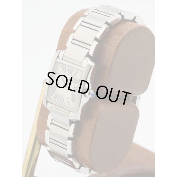 カルティエ　タンクフランセーズＳＭ　２３８４　白文字盤　サイド