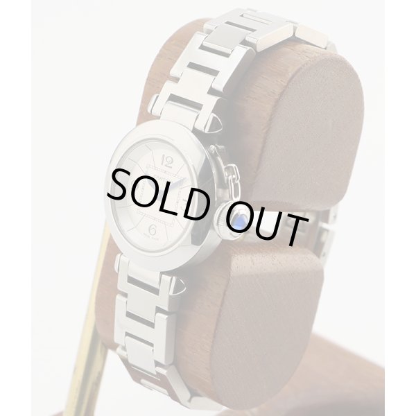 カルティエ　ミスパシャ　２９７３　銀文字盤　サイド