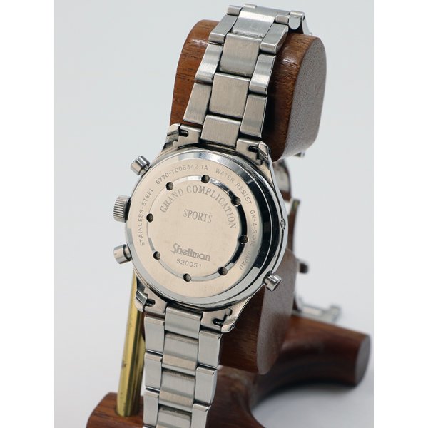 シェルマン グランドコンプリケーション　スポーツ　黒文字盤　裏面