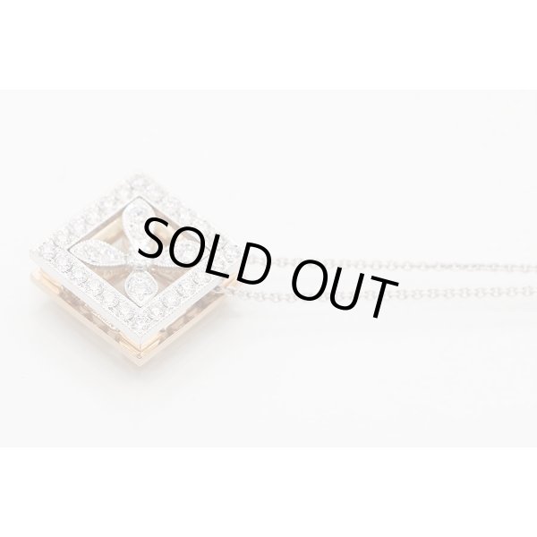 ミキモト　K18WG/PG ダイアイリペンダントネックレス 0.25ct 0.71ct 11.40g　表面サイド