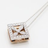 画像: ミキモト　K18WG/PG ダイアイリペンダントネックレス 0.25ct 0.71ct 11.40g