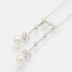 画像: ミキモト　K18WG パールダイアイリネックレス 4.90g
