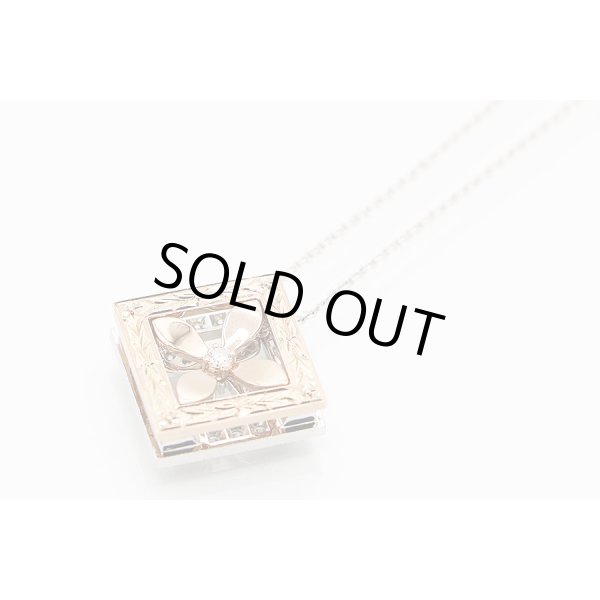 ミキモト　K18WG/PG ダイアイリペンダントネックレス 0.25ct 0.71ct 11.40g　裏面