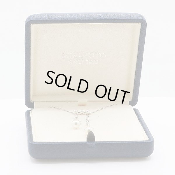 ミキモト　K18WG パールダイアイリネックレス 4.90g　ケース