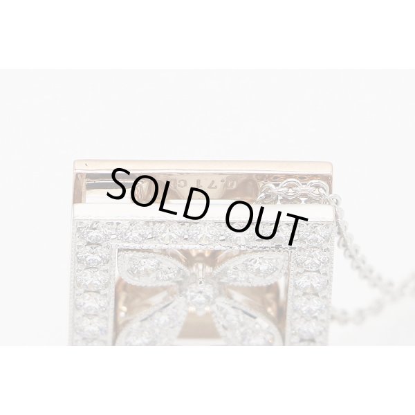 ミキモト　K18WG/PG ダイアイリペンダントネックレス 0.25ct 0.71ct 11.40g　刻印