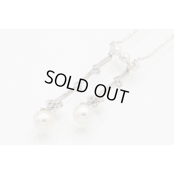 ミキモト　K18WG パールダイアイリネックレス 4.90g　裏面