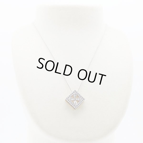 ミキモト　K18WG/PG ダイアイリペンダントネックレス 0.25ct 0.71ct 11.40g　装着イメージ