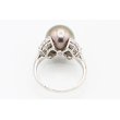 ミキモト　PT950 黒蝶パールダイアイリリング 12.00mm 0.84ct 7.40g　内側